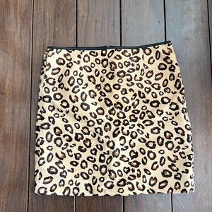 Theory leopard skirt in fur